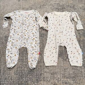 Magnetic Me Cream and Tan Animal Print Footies